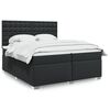 vidaXL Box Spring Bed with Mattress Black 200x200 cm Faux Leather