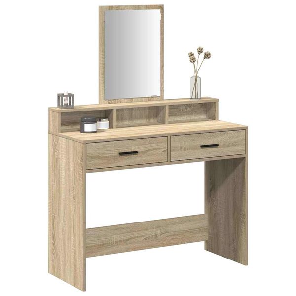 vidaXL Dressing Table Sonoma Oak 100 x 41 x 140 cm Engineered Wood
