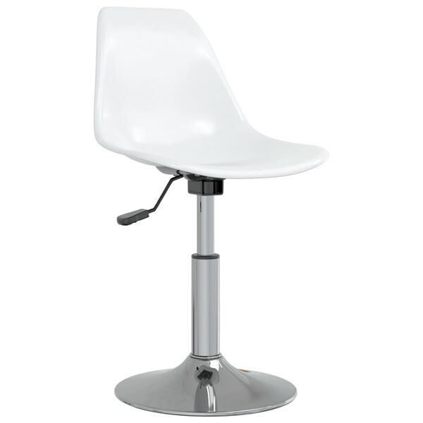 vidaXL Swivel Dining Chairs 4 pcs White PP