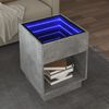 vidaXL Coffee Table with Infinity LED Concrete Grey 40x40x50 cm
