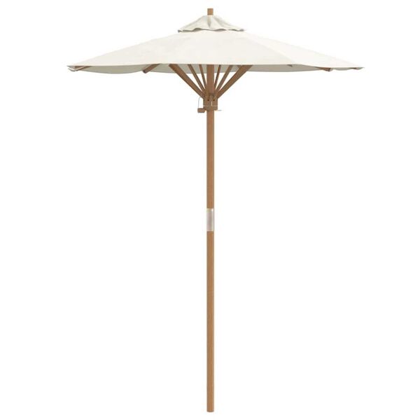 vidaXL Garden Parasol Cream white 150 x 150 x 210 cm Bamboo