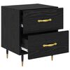 vidaXL Bedside Cabinet with Drawer 2 pcs Black Oak 40 x 35 x 47.5 cm
