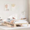 vidaXL Bed Frame without Mattress 135x190 cm Double Solid Wood Pine