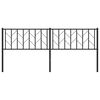 vidaXL Metal Replace Headboard Black 193 cm