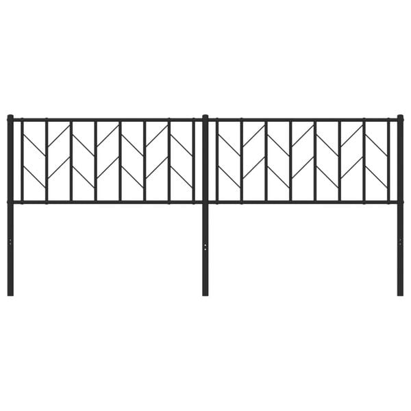 vidaXL Metal Replace Headboard Black 193 cm