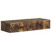 vidaXL Wall-Mounted Side Table Smoked Oak 87.5 x 34.5 x 17 cm