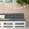 vidaXL Garden Middle Sofas 2 pcs White Solid Wood Pine
