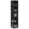 vidaXL Corner Shelves Black Oak 33 x 33 x 164.5 cm Engineered Wood