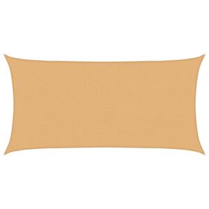 vidaXL Sunshade Sail Rectangular 2 x 6 m HDPE Sand