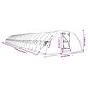 vidaXL Greenhouse with Steel Frame Green 120 m&sup2; 24x5x2.3 m