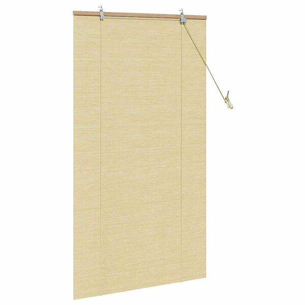vidaXL Roller Blind with Curtains Manual Nature 80 x 160 cm Bamboo