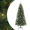vidaXL Artificial Christmas Tree with 300 LEDs Green 210 cm PE and PVC