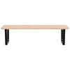 vidaXL Basin Shelf Wall Mounted Steel and Solid Wood Beech