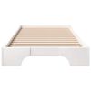 vidaXL Bed Frame White 80 x 220 cm Solid Pine Wood
