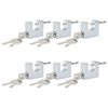 vidaXL Padlock 6 pcs Silver Steel