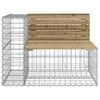 vidaXL Garden Bench Gabion Design 184x71x65.5 cm Impregnated Wood Pine