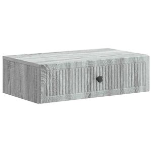 vidaXL Wall-Mounted Side Table Grey Sonoma 59 x 34.5 x 17 cm