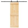 vidaXL Sliding Door with Hardware Set 70x210 cm Solid Wood Pine