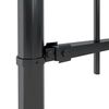 vidaXL Garden Fence with Hoop Top Steel 1248x60 cm Black