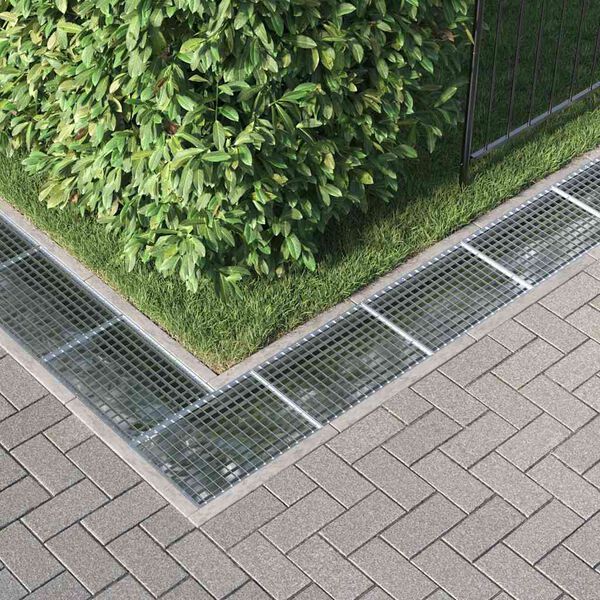 vidaXL Grating Silver 50 x 35 x 2 cm Hot-Dip Galvanised Steel