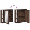 vidaXL Bathroom Mirror Cabinet Brown Oak 60x16x60 cm Engineered Wood
