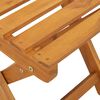 vidaXL Garden Chair Folding 2 pcs Oil Natural 40 x 42 x 85 cm