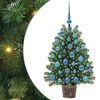 vidaXL Artificial Christmas Tree with 150 LEDs Green 95 cm PE and PVC