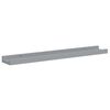 vidaXL Picture Frame Ledge Shelves 2 pcs Grey 60x9x3 cm MDF