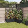vidaXL Garden Planter 5 pcs Black 120 x 120 x 143 cm Steel