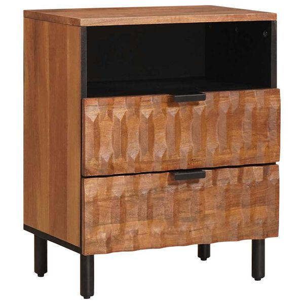 vidaXL Bedside Cabinet Brown 50 x 33 x 60 cm Solid Mango Wood