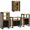 vidaXL Bathroom Furniture Set with Shelf 4 pcs Brown Solid Mango Wood