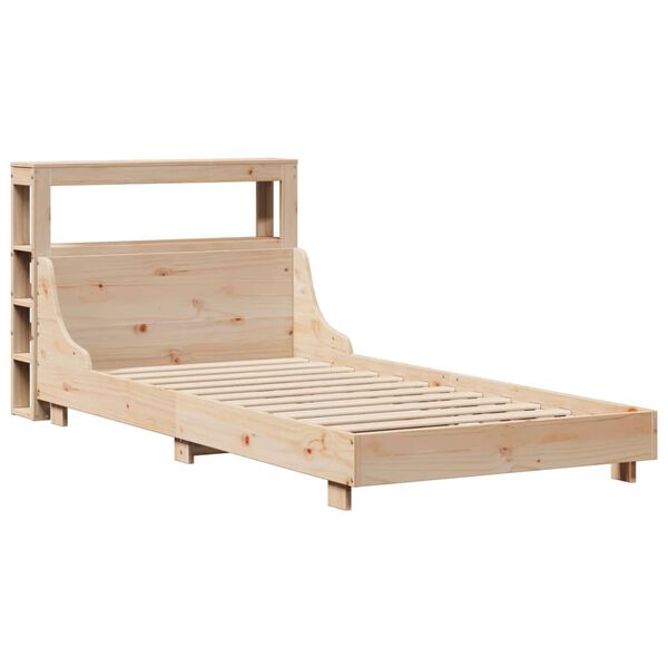 vidaXL Bed Frame without Mattress 75x190 cm Small Single Solid Wood Pine