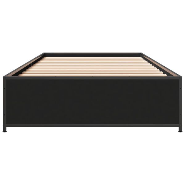 vidaXL Bed Frame without Mattress Black 100x200 cm
