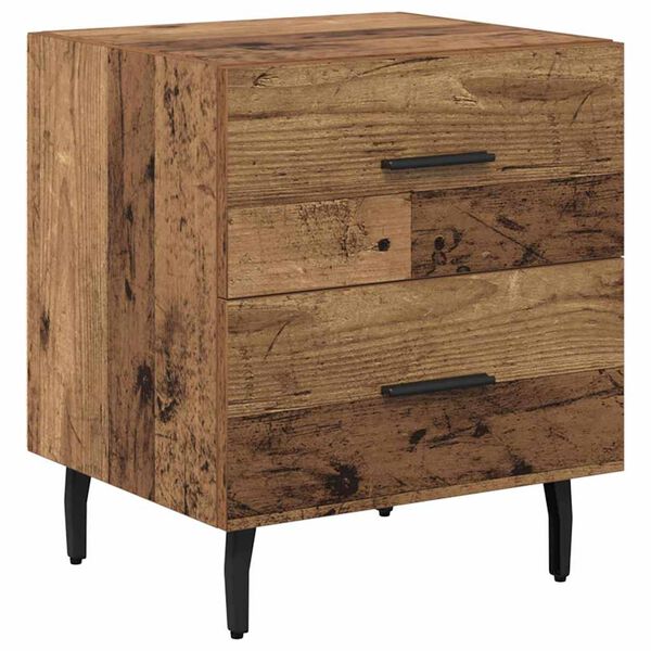vidaXL Bedside Cabinet Old Wood 40 x 35 x 47.5 cm Engineered Wood