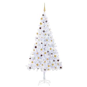 vidaXL Artificial Pre-lit Christmas Tree with Ball Set 210cm 910 Branches