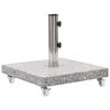 vidaXL Parasol Base | Grey | Granite Base with Stainless Steel Tube | 30 kg
