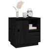 vidaXL Bedside Cabinet Black 50x34x50 cm Solid Wood Pine
