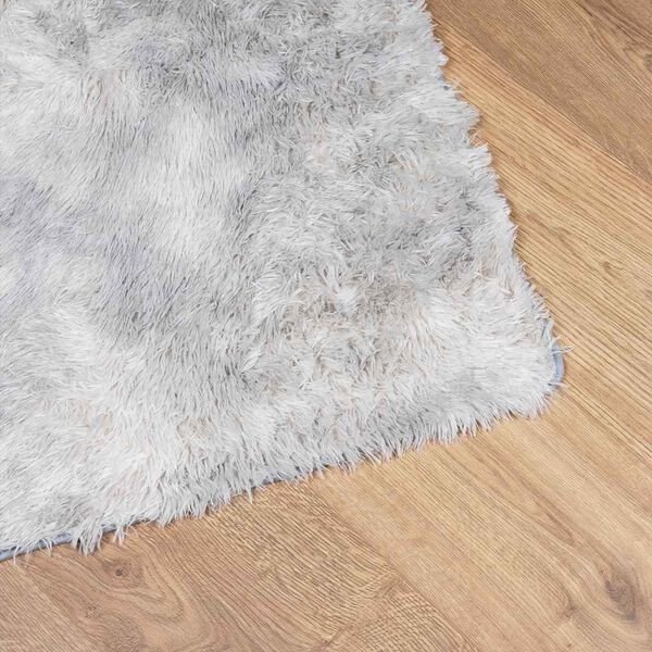 vidaXL Shaggy Rug High Pile NAVARRA Silver Grey 200x200 cm Polyester