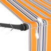 vidaXL Manual Retractable Awning with LED 200 cm Yellow and Blue
