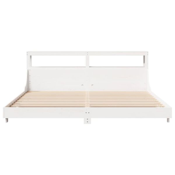 vidaXL Bed Frame without Mattress White 200x200 cm Solid Wood Pine