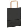 vidaXL Paper Bags 250 pcs with Handles Black 18x8x22 cm