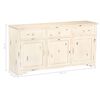 vidaXL Sideboard White 160x40x80 cm Solid Mango Wood