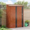 vidaXL Garden Sheds Brown 140.5 x 74 x 200 cm Metal