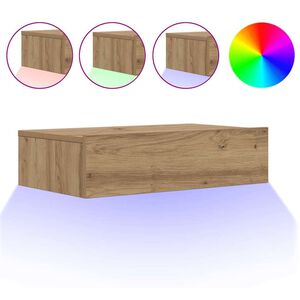 vidaXL TV Cabinet with LED Lights Artisan Oak 60x35x15.5 cm