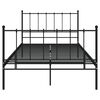 vidaXL Bed Frame without Mattress Black Metal 120x200 cm