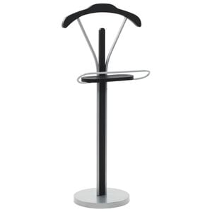 vidaXL Valet Stand | Black and Grey | MDF and Steel | Lightweight | Valet Stand