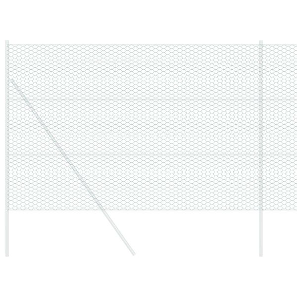 vidaXL Hexagon Fence Green 1.5 x 10 m Steel