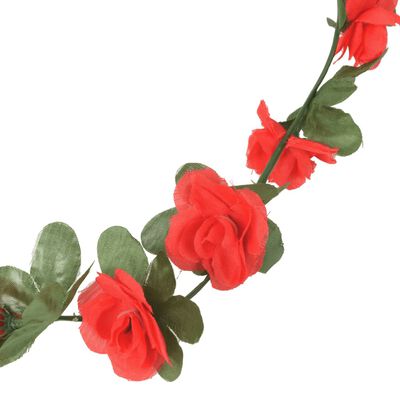 vidaXL Artificial Flower Garlands 6 pcs Spring Red 250 cm