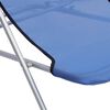 vidaXL Folding Beach Chairs 2 pcs Blue Textilene&Powder-coated Steel