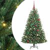 vidaXL Artificial Hinged Christmas Tree Green 150 cm PVC and Metal